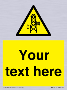 Custom warning RF radiation transmitter